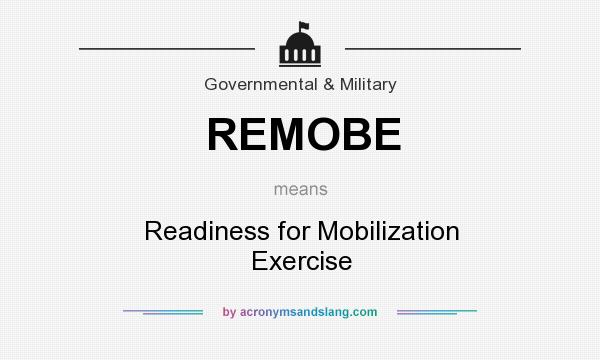What does REMOBE mean? It stands for Readiness for Mobilization Exercise