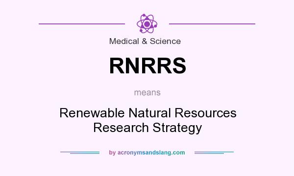 What does RNRRS mean? It stands for Renewable Natural Resources Research Strategy
