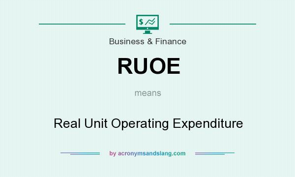 What does RUOE mean? It stands for Real Unit Operating Expenditure