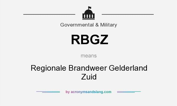 What does RBGZ mean? It stands for Regionale Brandweer Gelderland Zuid