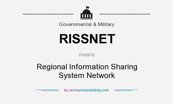 What does RISSNET mean? It stands for Regional Information Sharing System Network