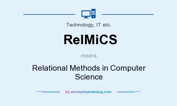 What does RelMiCS mean? It stands for Relational Methods in Computer Science