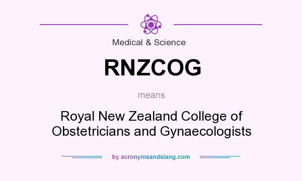 What does RNZCOG mean? It stands for Royal New Zealand College of Obstetricians and Gynaecologists