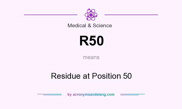 What Does R50 Mean Definition Of R50 R50 Stands For Residue At 