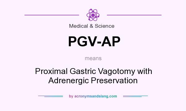 What does PGV-AP mean? It stands for Proximal Gastric Vagotomy with Adrenergic Preservation