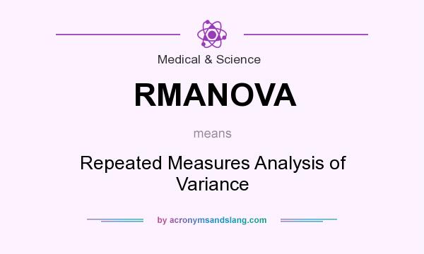 What does RMANOVA mean? It stands for Repeated Measures Analysis of Variance