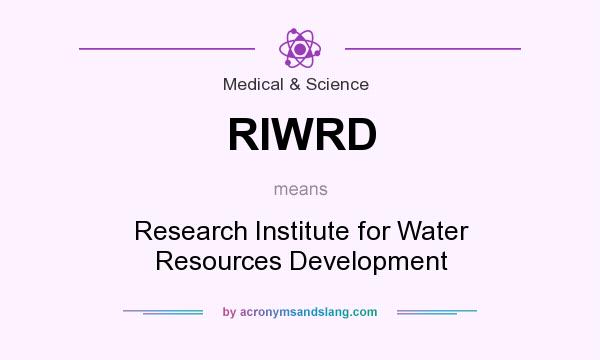 What does RIWRD mean? It stands for Research Institute for Water Resources Development