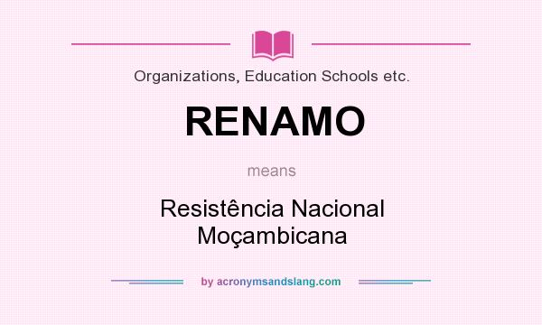 What does RENAMO mean? It stands for Resistência Nacional Moçambicana