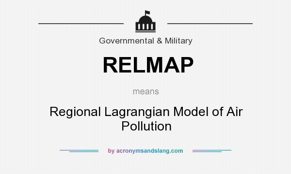 What does RELMAP mean? It stands for Regional Lagrangian Model of Air Pollution
