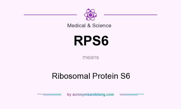 What does RPS6 mean? It stands for Ribosomal Protein S6