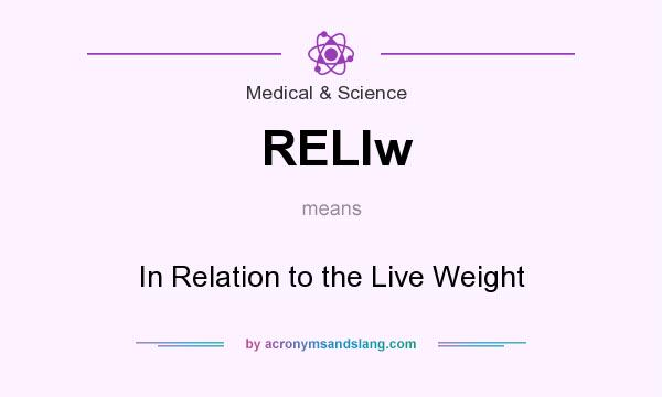 What does RELlw mean? It stands for In Relation to the Live Weight