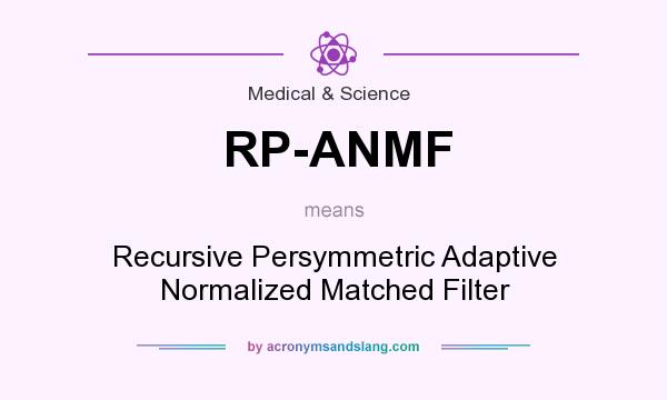 What does RP-ANMF mean? It stands for Recursive Persymmetric Adaptive Normalized Matched Filter
