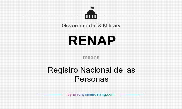 What does RENAP mean? It stands for Registro Nacional de las Personas