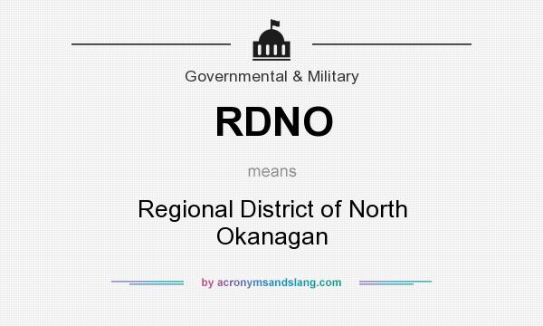 What does RDNO mean? It stands for Regional District of North Okanagan