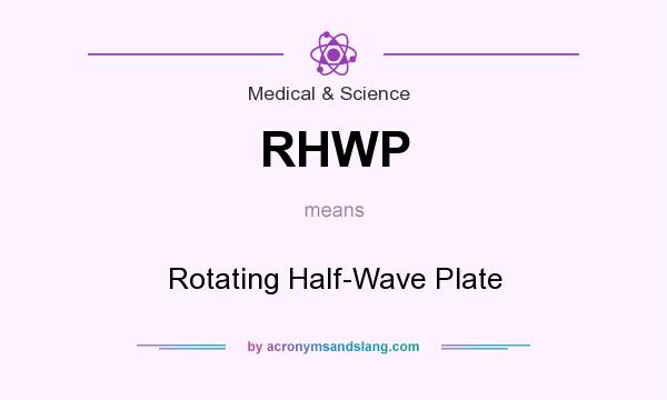 What does RHWP mean? It stands for Rotating Half-Wave Plate