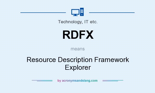 What does RDFX mean? It stands for Resource Description Framework Explorer