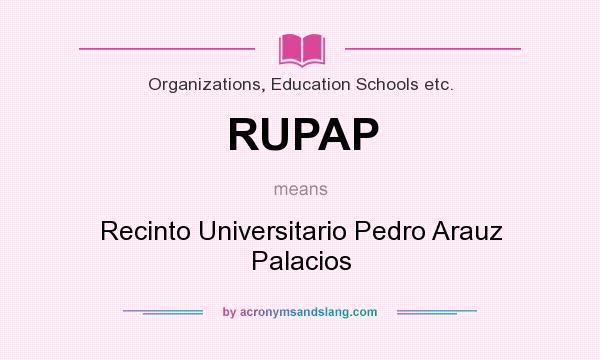 What does RUPAP mean? It stands for Recinto Universitario Pedro Arauz Palacios