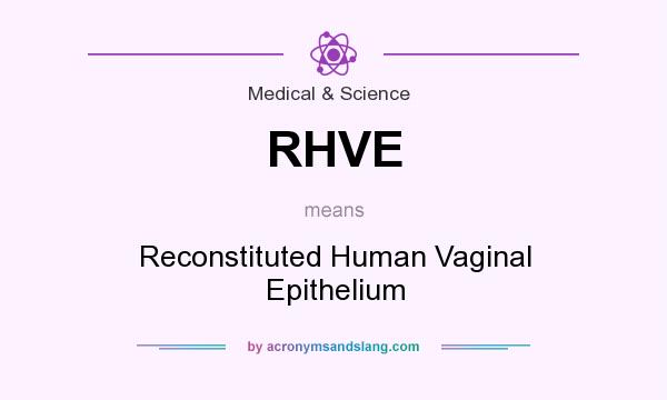 What does RHVE mean? It stands for Reconstituted Human Vaginal Epithelium