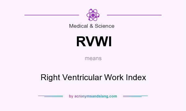 What does RVWI mean? It stands for Right Ventricular Work Index