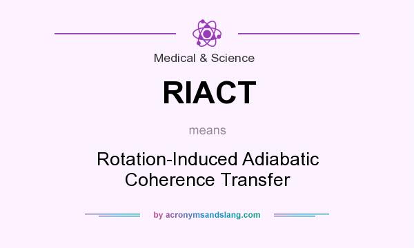 What does RIACT mean? It stands for Rotation-Induced Adiabatic Coherence Transfer
