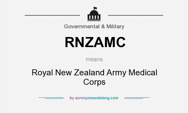 What does RNZAMC mean? It stands for Royal New Zealand Army Medical Corps