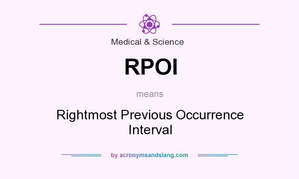 What does RPOI mean? It stands for Rightmost Previous Occurrence Interval