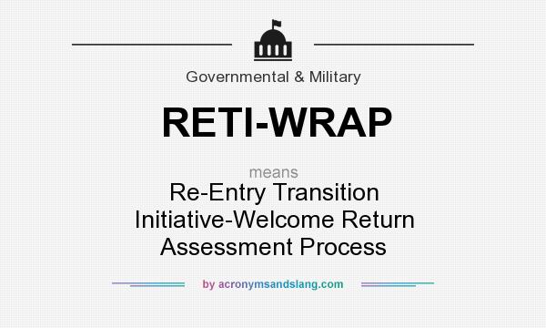What does RETI-WRAP mean? It stands for Re-Entry Transition Initiative-Welcome Return Assessment Process