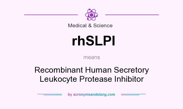 What does rhSLPI mean? It stands for Recombinant Human Secretory Leukocyte Protease Inhibitor