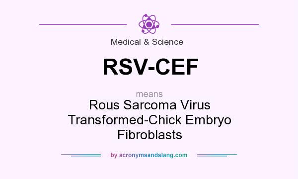 What does RSV-CEF mean? It stands for Rous Sarcoma Virus Transformed-Chick Embryo Fibroblasts