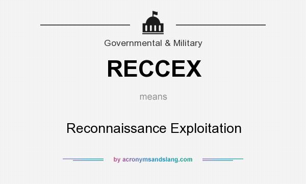 What does RECCEX mean? It stands for Reconnaissance Exploitation