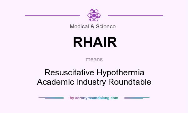 What does RHAIR mean? It stands for Resuscitative Hypothermia Academic Industry Roundtable