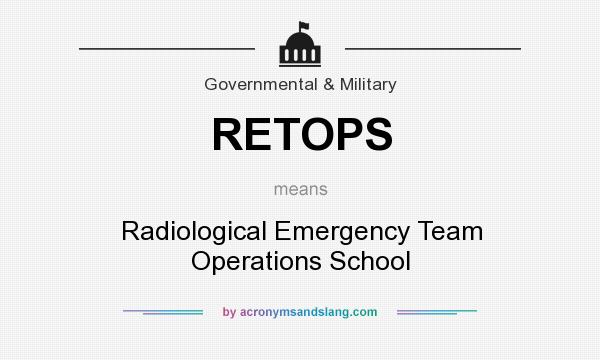 What does RETOPS mean? It stands for Radiological Emergency Team Operations School