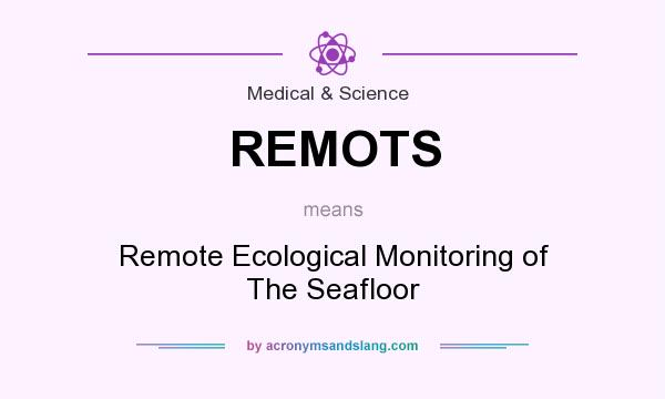 What does REMOTS mean? It stands for Remote Ecological Monitoring of The Seafloor