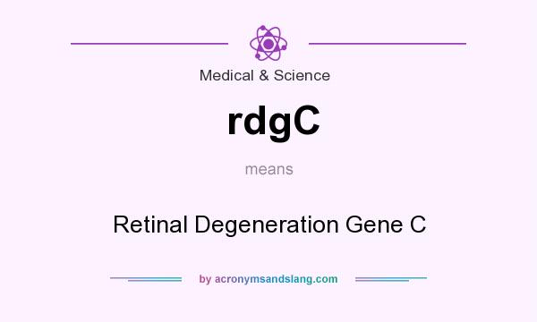 What does rdgC mean? It stands for Retinal Degeneration Gene C