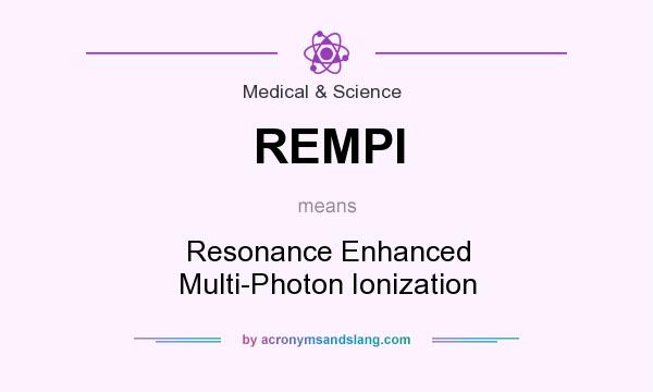 What does REMPI mean? It stands for Resonance Enhanced Multi-Photon Ionization