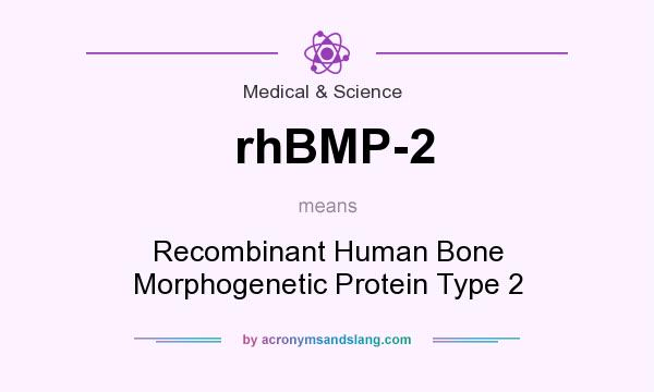 What does rhBMP-2 mean? It stands for Recombinant Human Bone Morphogenetic Protein Type 2