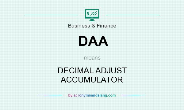 What does DAA mean? It stands for DECIMAL ADJUST ACCUMULATOR