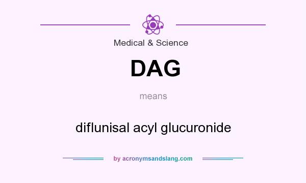 What does DAG mean? It stands for diflunisal acyl glucuronide