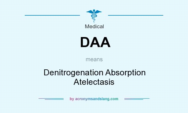 What does DAA mean? It stands for Denitrogenation Absorption Atelectasis