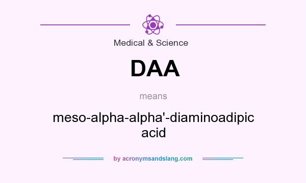 What does DAA mean? It stands for meso-alpha-alpha`-diaminoadipic acid