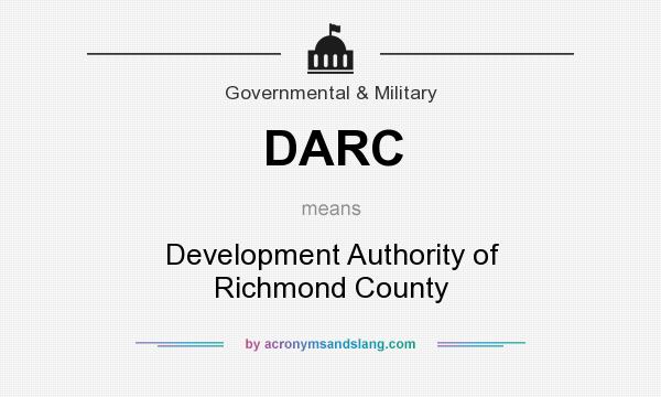 What does DARC mean? It stands for Development Authority of Richmond County