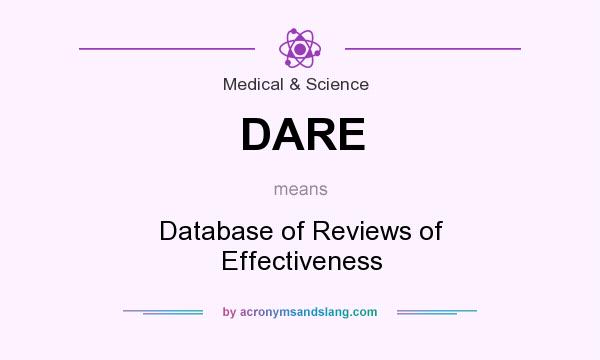 What does DARE mean? It stands for Database of Reviews of Effectiveness