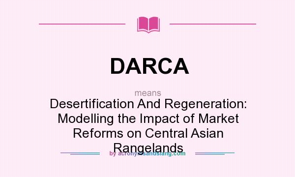 What does DARCA mean? It stands for Desertification And Regeneration: Modelling the Impact of Market Reforms on Central Asian Rangelands