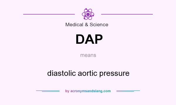 What does DAP mean? It stands for diastolic aortic pressure