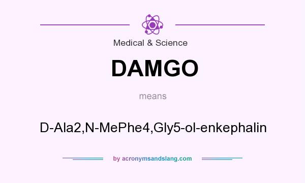 What does DAMGO mean? It stands for D-Ala2,N-MePhe4,Gly5-ol-enkephalin