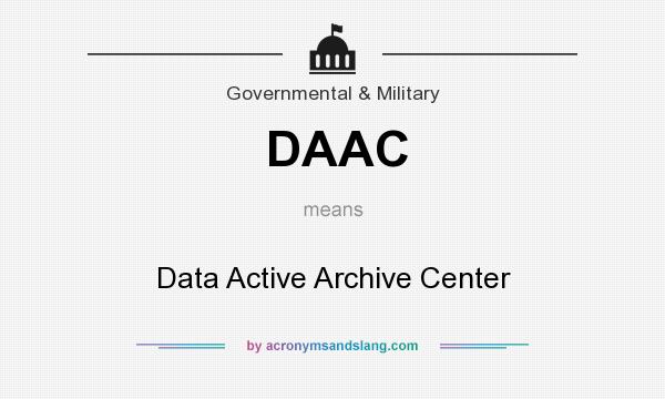 What does DAAC mean? It stands for Data Active Archive Center