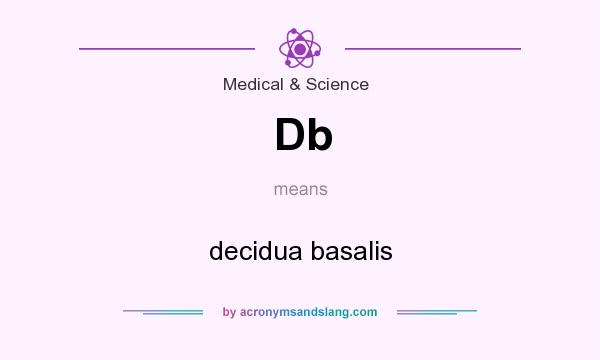 What does Db mean? It stands for decidua basalis