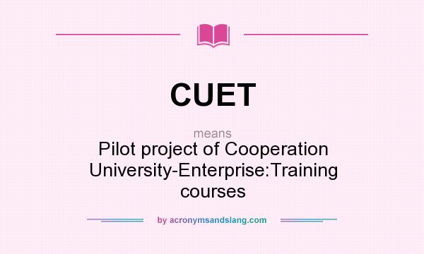 What does CUET mean? It stands for Pilot project of Cooperation University-Enterprise:Training courses