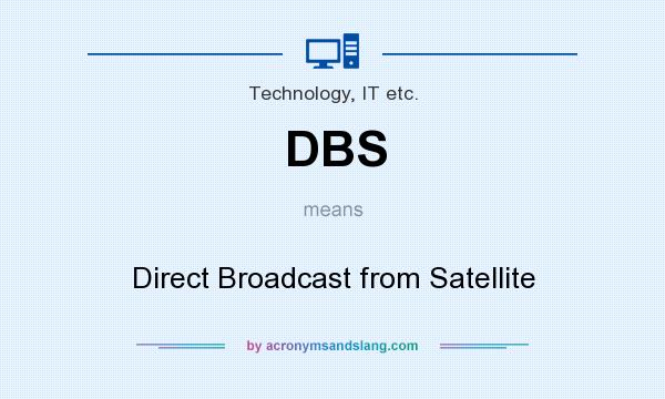 What does DBS mean? It stands for Direct Broadcast from Satellite