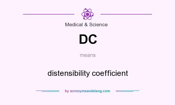 What does DC mean? It stands for distensibility coefficient